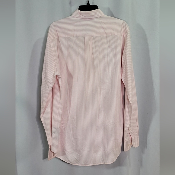 Tommy Hilfiger Men's Pink Striped Academy Poplin Casual Button Down Shirt Med - Picture 9 of 10